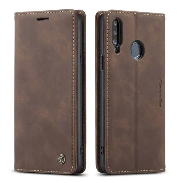 Leather Retro Flip Wallet Case For Samsung Galaxy A Phone - Avontic