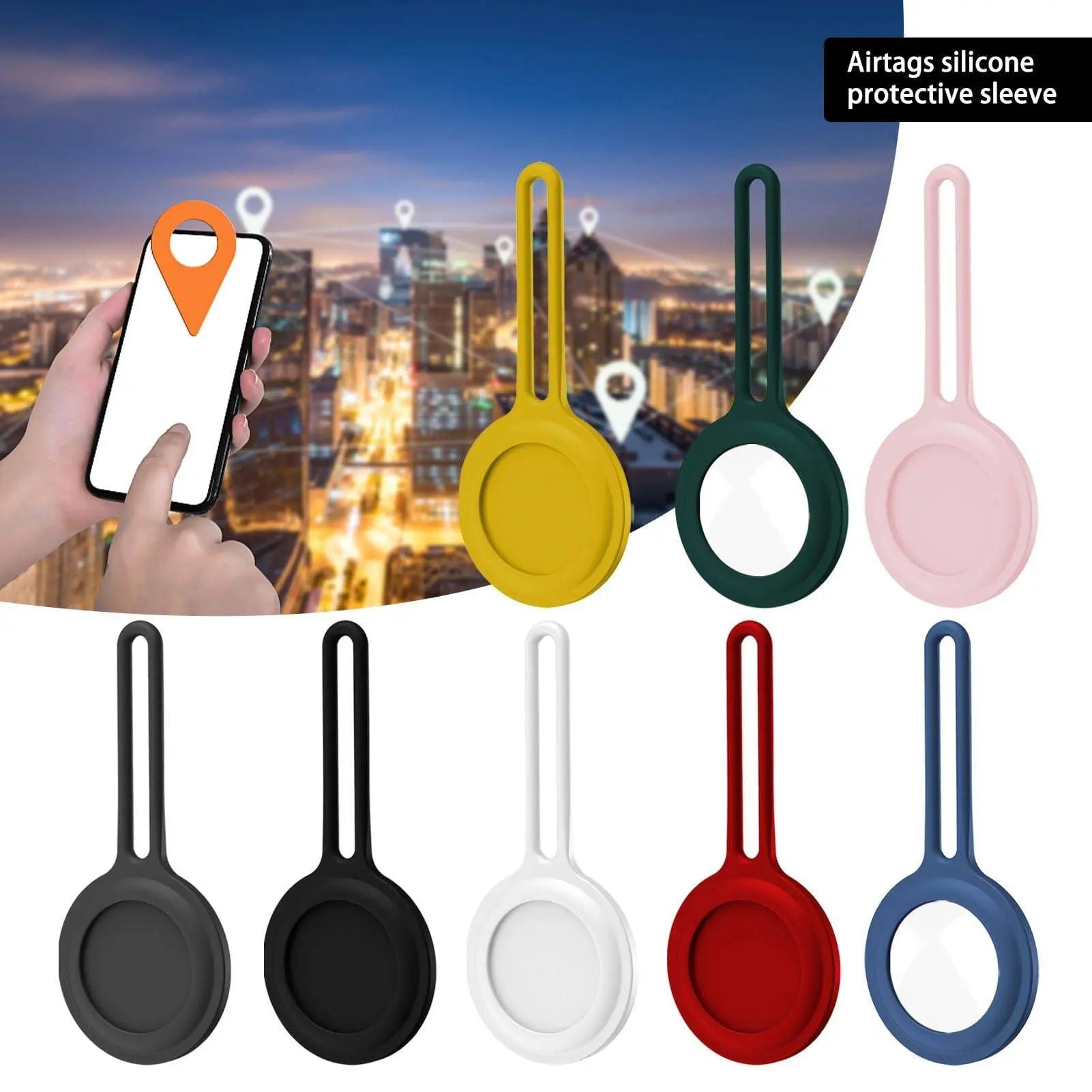Custom Silicone Keychain Protective Case For Apple AirTags - Avontic