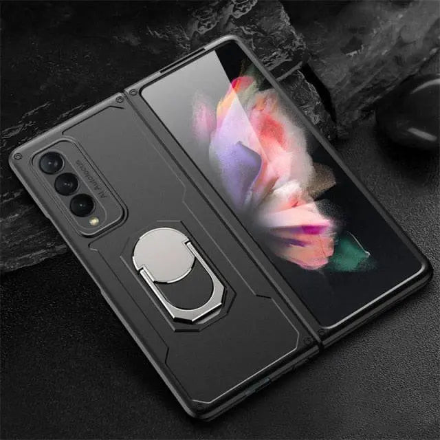Steel Ring Case For Samsung Galaxy Z Fold 3 5G Z Fold 2 Z Fold 1 Case - Avontic