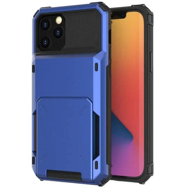Military Grade Black Mamba Armor Wallet Card Holder For iPhone - Avontic