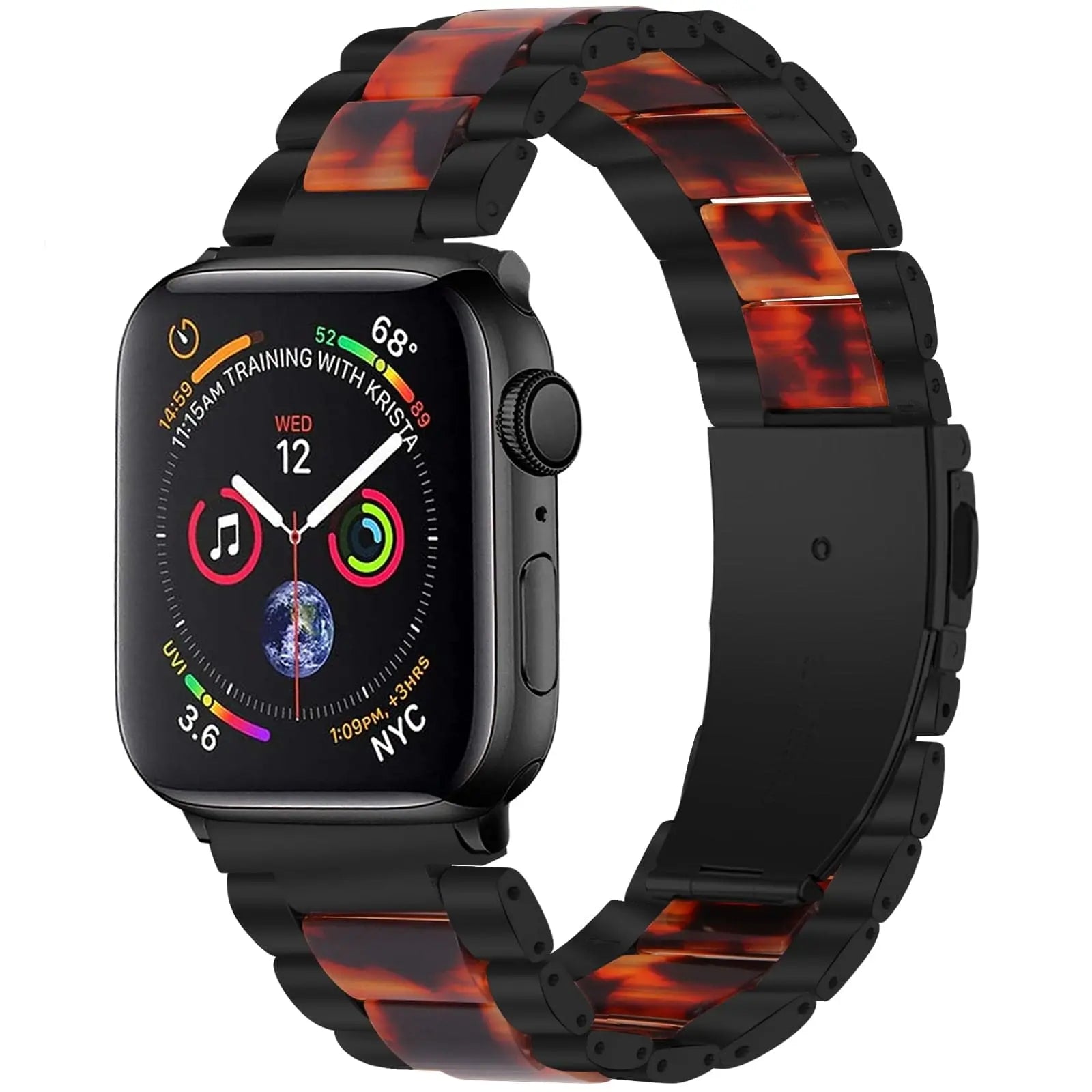 Stainless Steel Resin Band For Apple Watch Series 7 - Pinnacle Luxuries