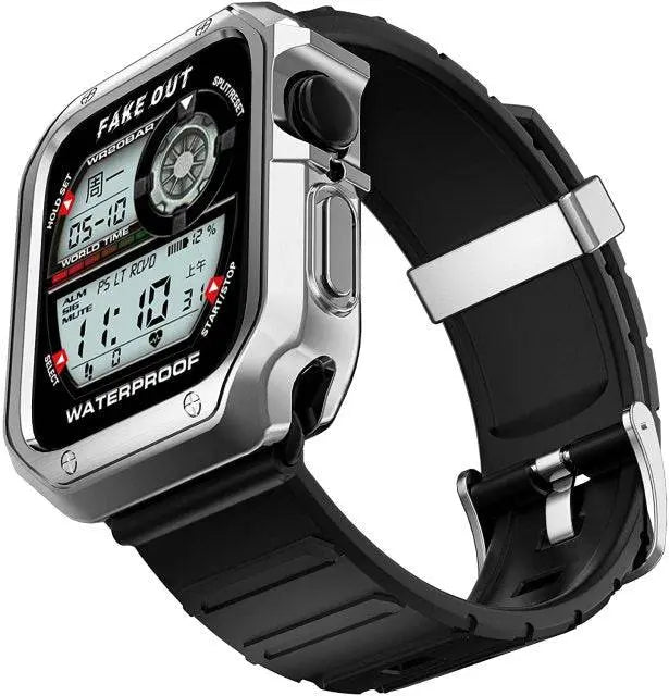 Red Hawk Band And Case Protection For Apple Watch Series 7 - Pinnacle Luxuries