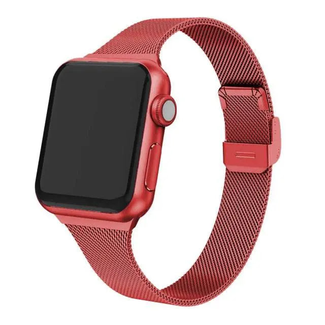 Premium Thin Stainless Steel Mesh Band For Apple Watch Series 7 41mm 45mm - Pinnacle Luxuries