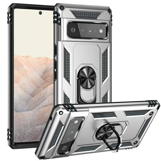 Military Grade Cobra Armor Ring Holder Stand Case For Google Pixel 6 Pro - Avontic