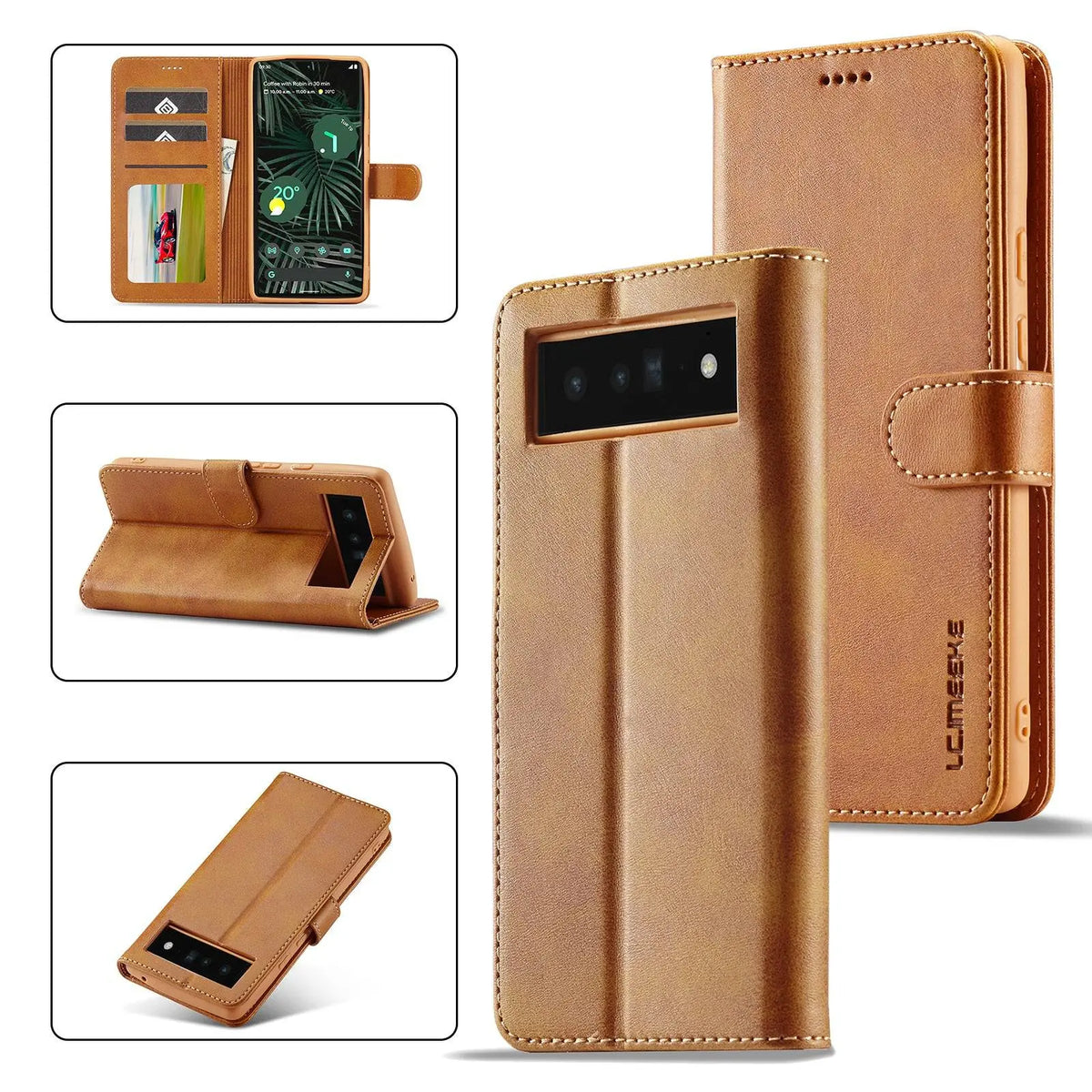 Premium Leather Wallet Case For Google Pixel 6 / 6 Pro - Avontic