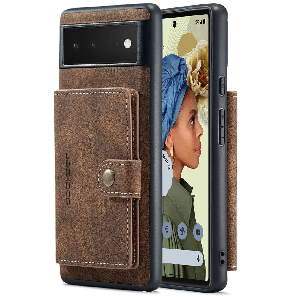 Custom Vintage Leather Wallet Case For Google Pixel 6 / 6 Pro