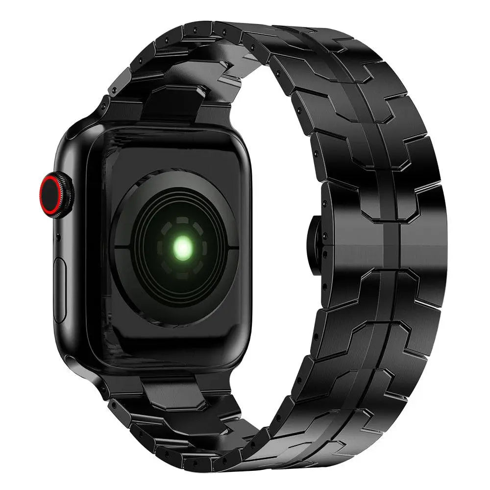 The Black Mamba Collection Stainless Steel Band For Apple Watch Series 7 - Pinnacle Luxuries