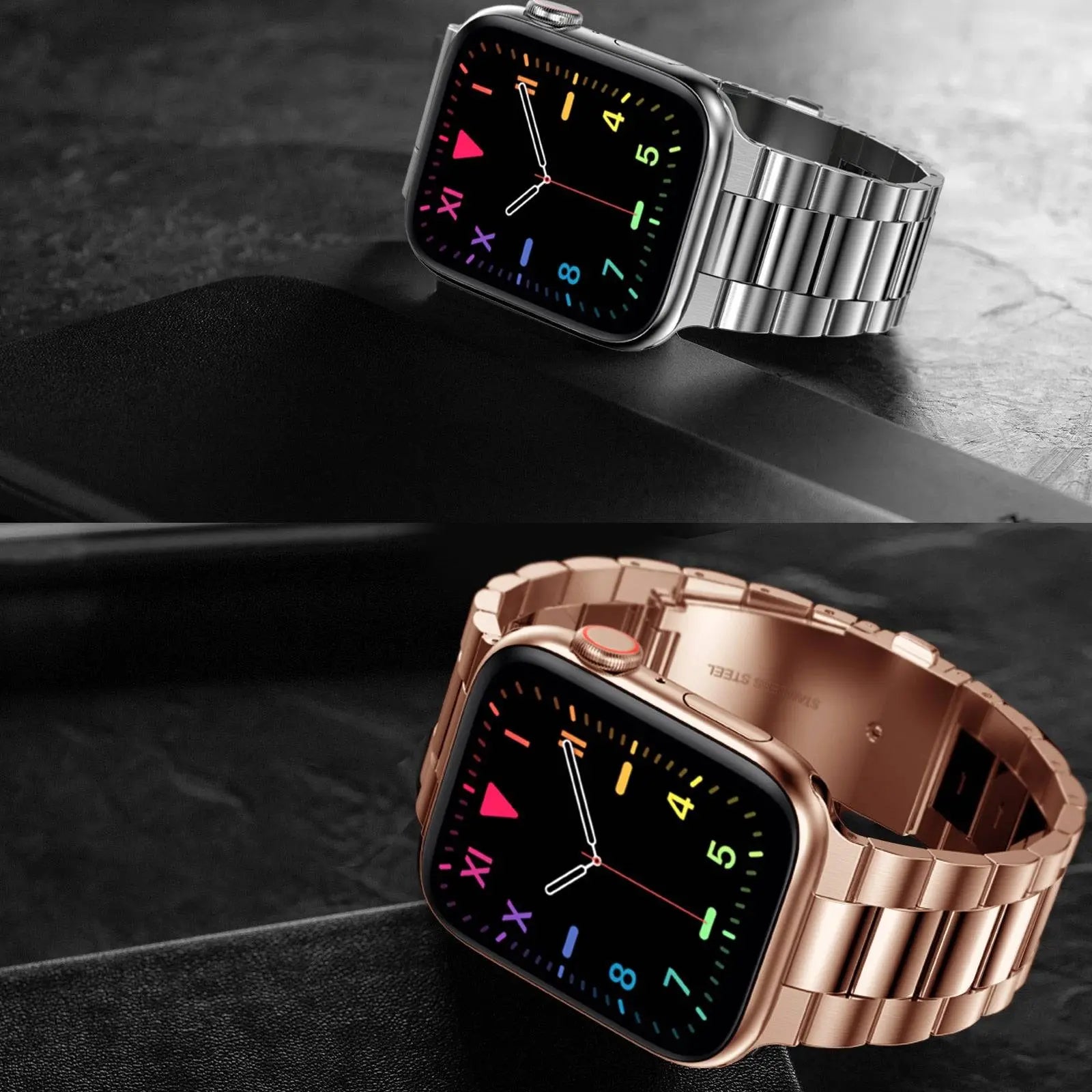 The Pristine Collection Stainless Steel Band For Apple Watch Series 7 - Pinnacle Luxuries