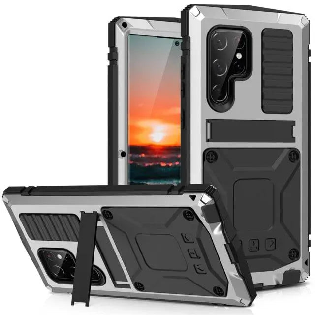 360 Full Metal Aluminum Armor Case For Samsung Galaxy S22 Plus S22 Ultra - Avontic