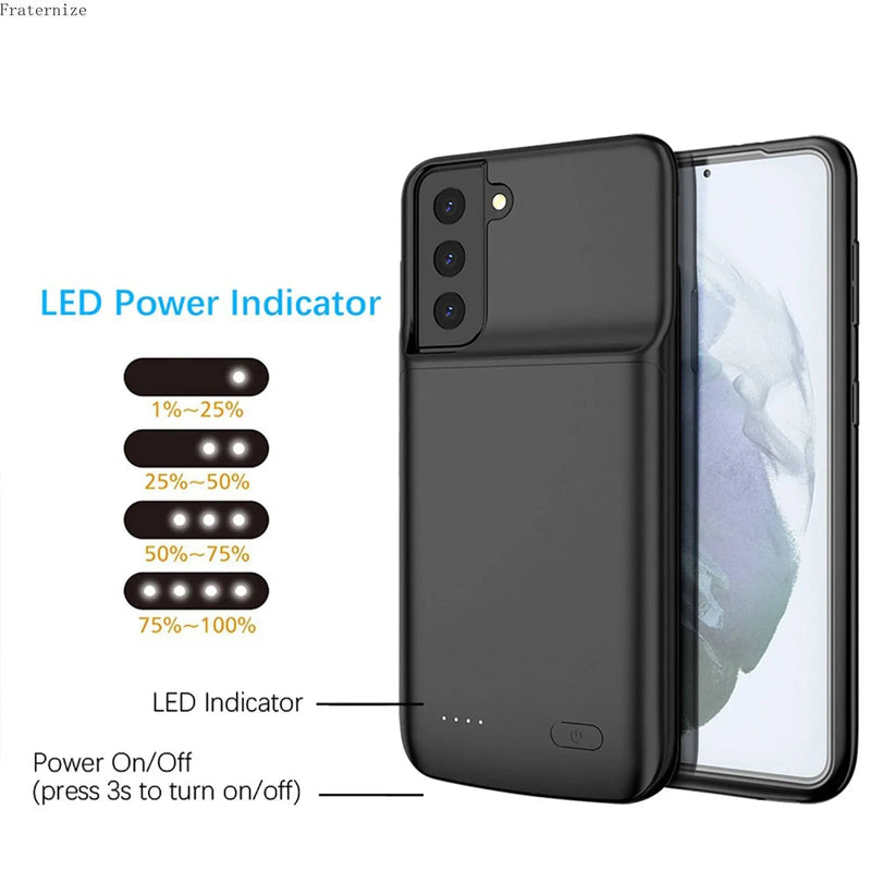 Avontic Power Bank Battery Charger Case For Samsung Galaxy S22 Ultra S22 Plus - Avontic