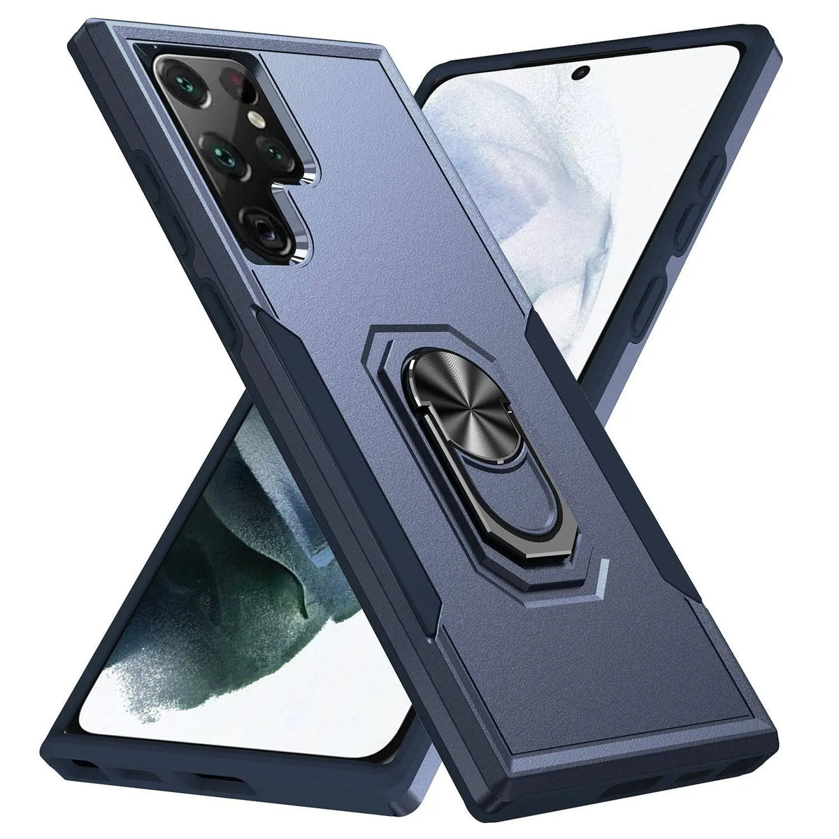 Avontic Matte Color Ring Stand Case For Samsung Galaxy S22 S21 Ultra - Avontic