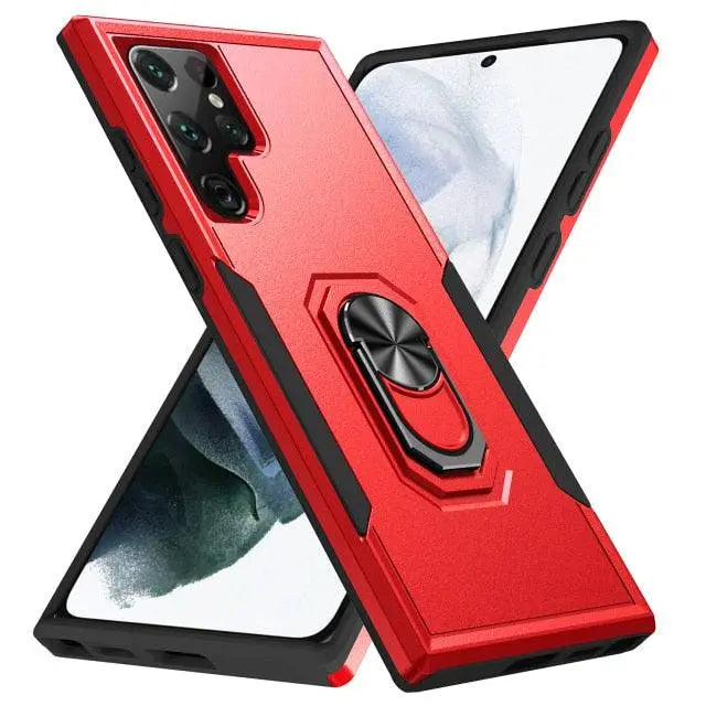 Avontic Matte Color Ring Stand Case For Samsung Galaxy S22 S21 Ultra - Avontic