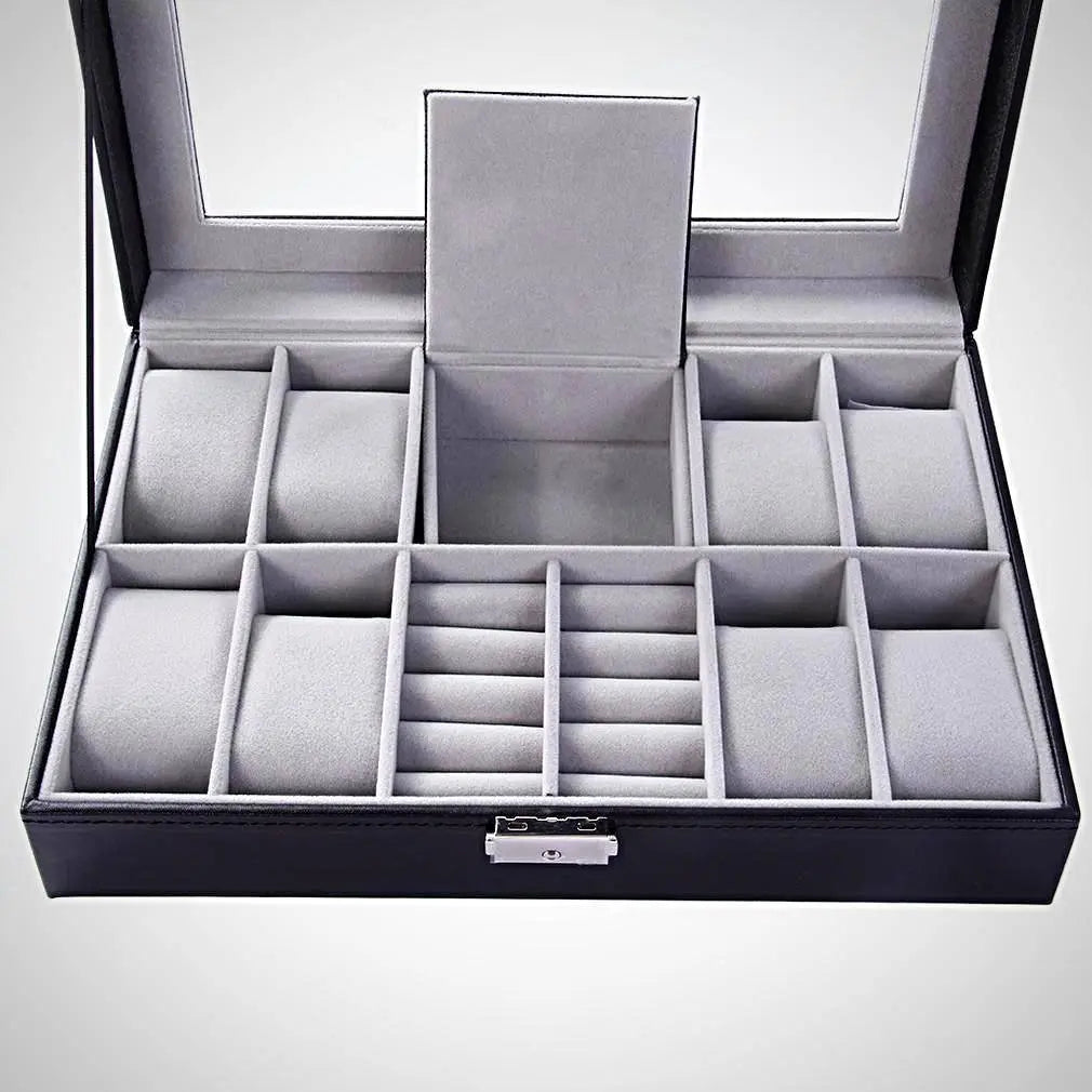 Leather Watch & Jewelry Display Case - Pinnacle Luxuries