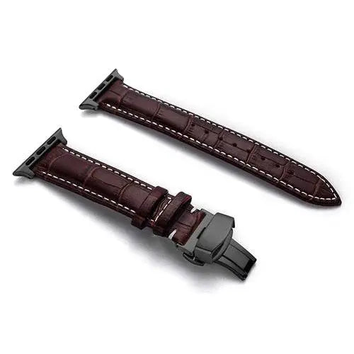 Genuine Cowhide Leather Apple Watch Band - Pinnacle Luxuries
