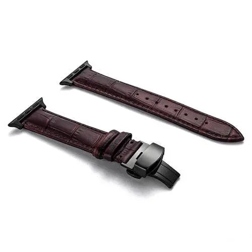 Genuine Cowhide Leather Apple Watch Band - Pinnacle Luxuries