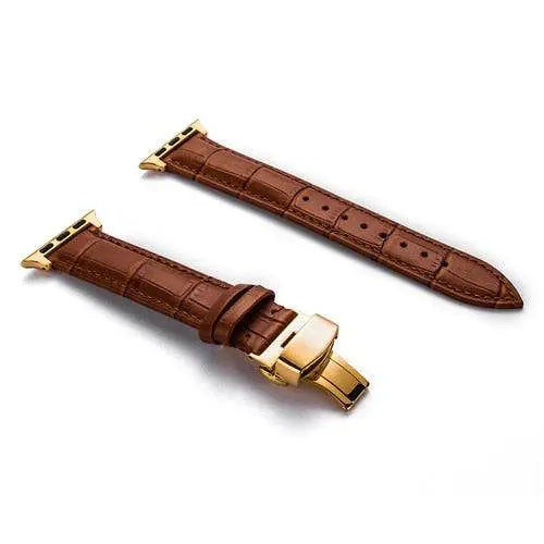 Genuine Cowhide Leather Apple Watch Band - Pinnacle Luxuries