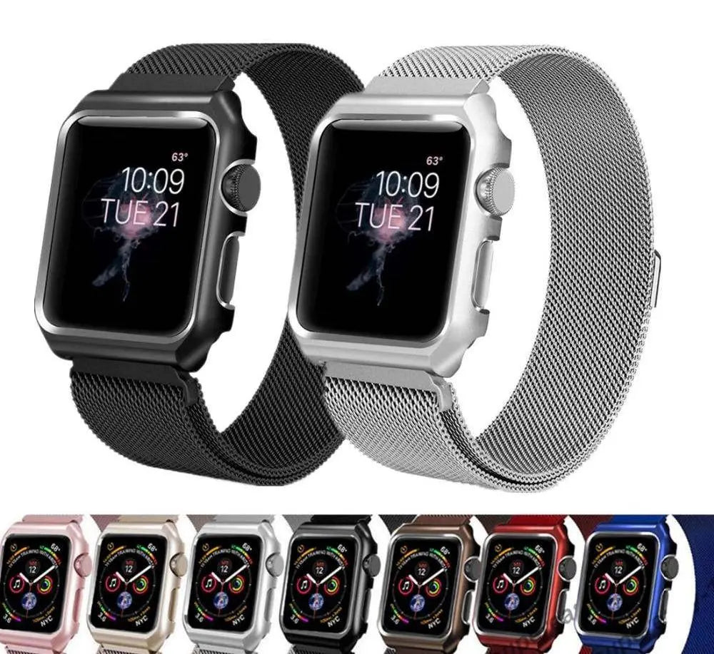 Pristine Apple Watch Stainless Steel Mesh Loop Band Case - Pinnacle Luxuries